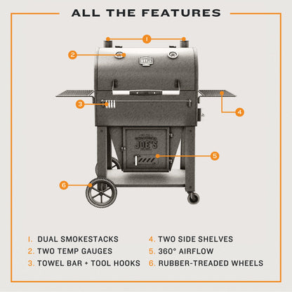 Oklahoma Joe's Marshal Centerbox Smoker, Black - 23202164