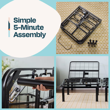 Linenspa Adjustable Bed Frame - Independent Head and Foot Incline - Powerful Quiet Motor - Easy Toolless Assembly - Lounging - TV - Working - Reading - Ergonomic - Electric Bed Base - Twin XL Size