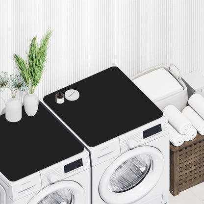 1 PACK SEIRI Washer and Dryer Topper, 26" x 26" Silicone Dryer Top Protector Mat for Flat Top Surface Cover and Front Load Washing Machine Non-Slip Waterproof Laundry Topper Mat Large (Black)