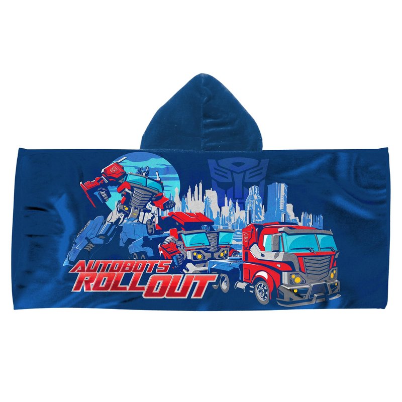 Northwest Transformers Autobots Roll Out Youth Hooded Bath, Pool or Beach Towel, Swim Poncho, Absorbent Quick-Dry Beach Cover-Up, for Boys & Girls, 22 x 51 inches