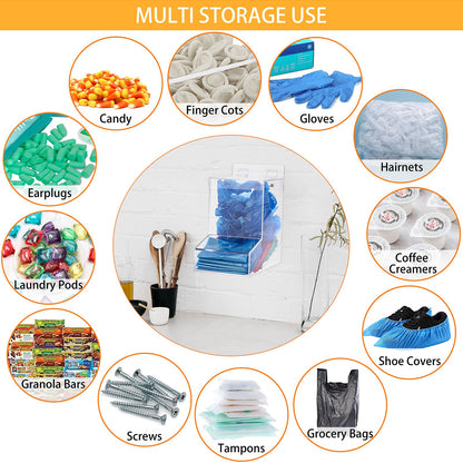 Sumnacon Acrylic Dispenser-Countertop Storage Container for Candy Shoe Covers Golves Hairnets Earplugs,Clear Laundry Pod Dispenser with Lids,Functional Wall Storage Dispenser for Laundry Room Pantry