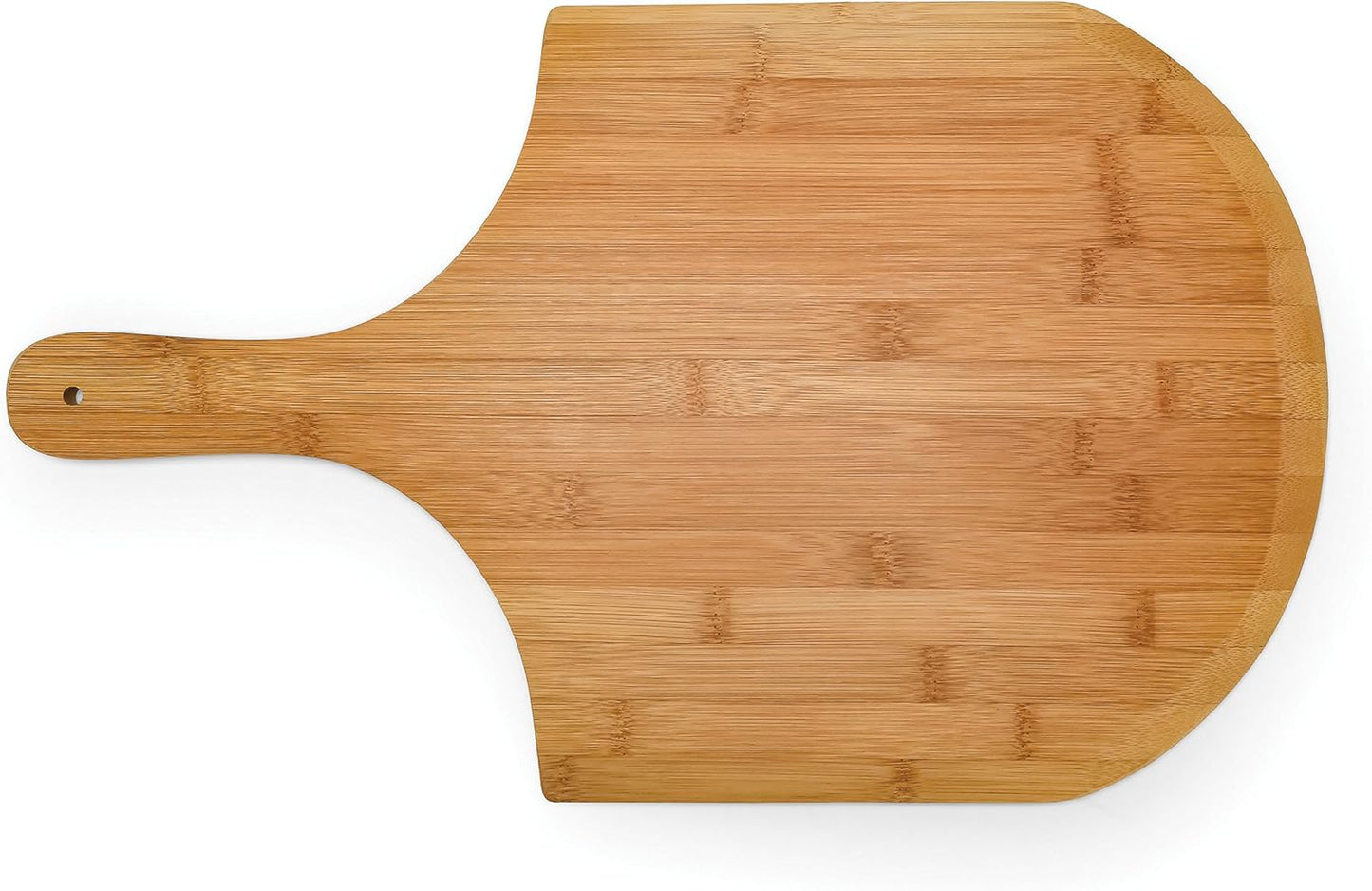 Camco Bamboo Pizza Peel, Charcuterie with Handle - Pizza & Bread Serving or Baking Board, 53000