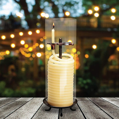 Candle by the Hour 80-Hour Citronella Candle Refill, Eco-friendly Beeswax, Yellow