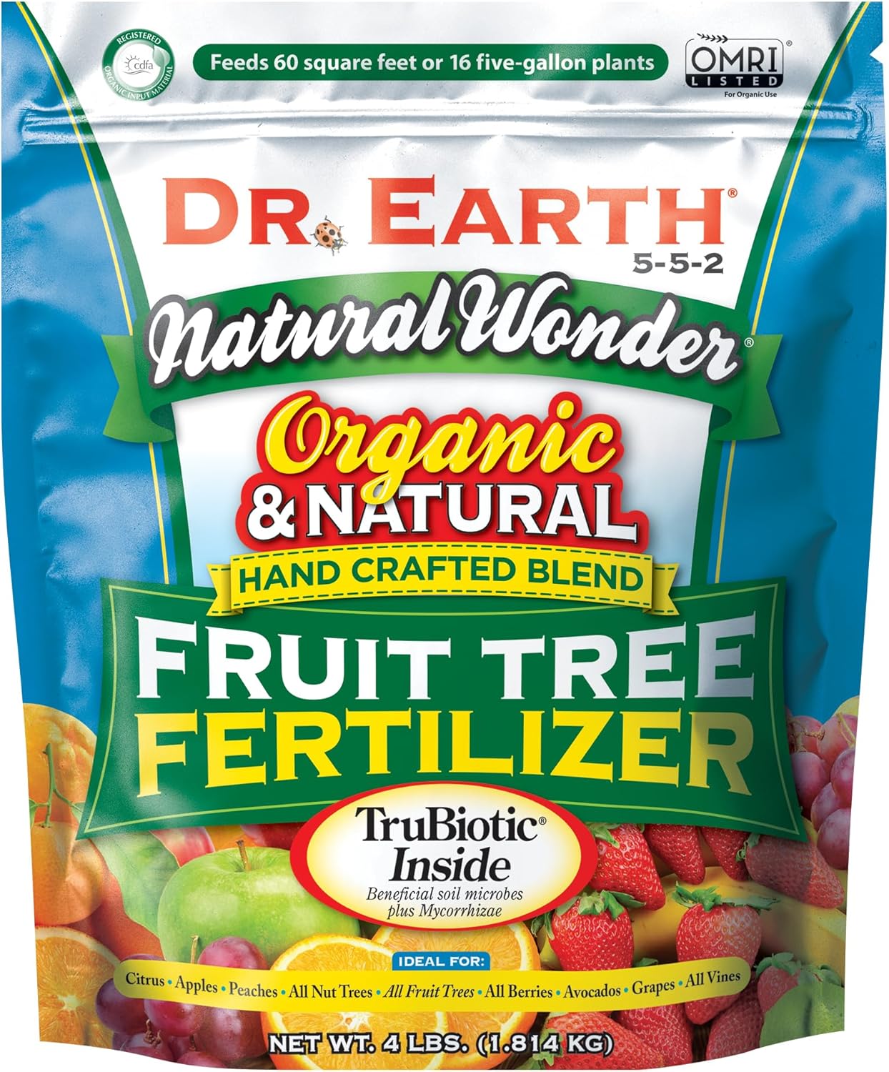 Dr. Earth 4lb 5-5-2 Natural Wonder Organic Fruit Tree Fertilizer