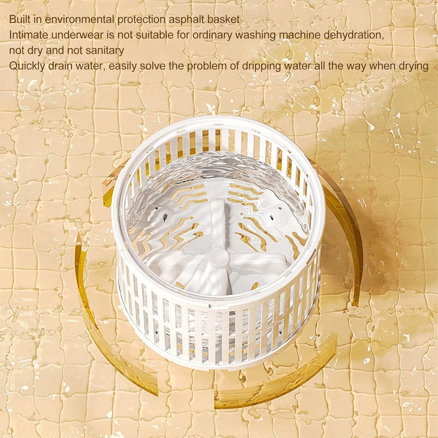 Mini Washing Machine, 4.5L Portable Compact Washer, 10 Minutes Automatic Stop for Apartment, Camping, RV, Travel, Baby