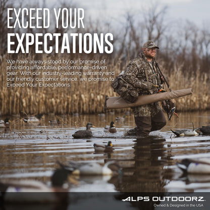 ALPS OutdoorZ Legend Layout Blind - Hunting Blind with Realtree MAX-7 Pattern, Zero-Gravity Chair Design, Waterproof Floor, Mesh Face Screen, Rear Zippered Door, and Backpack Carry Straps