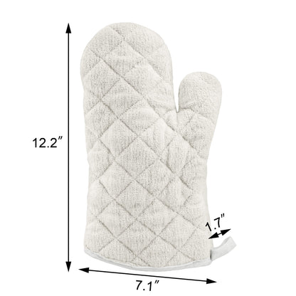 New Star Foodservice Oven Mitts with Extra Defense, up to 400F, Set of 2 (Tan (Terry Cloth), 13-Inch (Set of 2))
