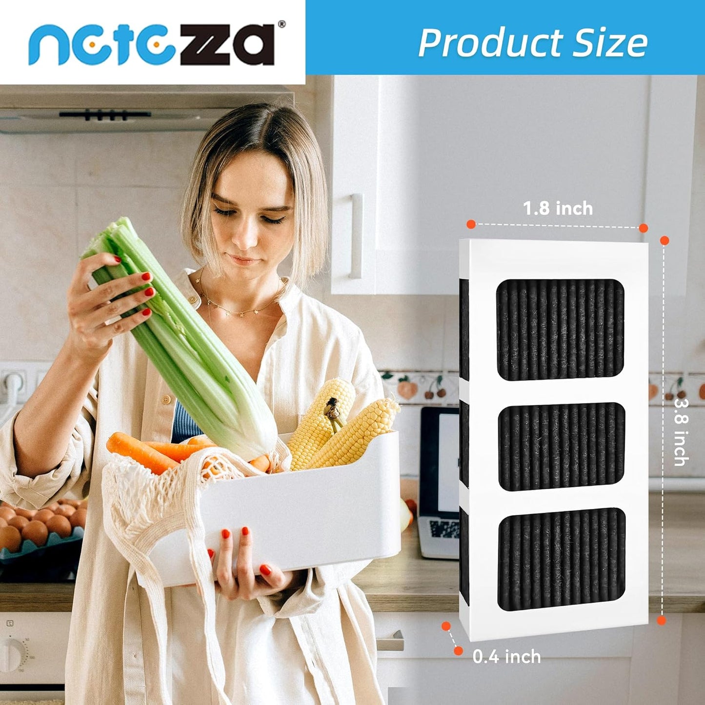 Paultra2 Refrigerator Air Filter Replacement, Compatible with Frigidaire Pureair Ultra 2, 6 Pack