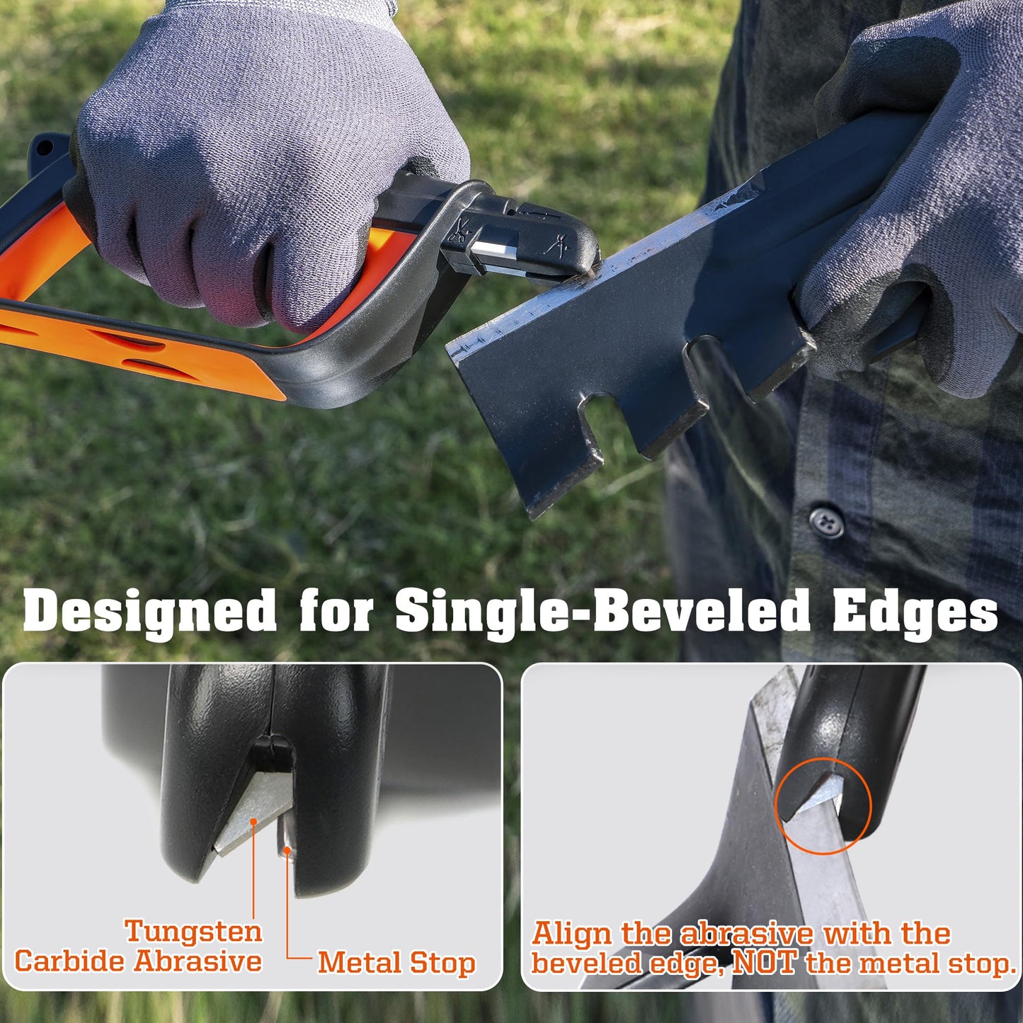 SHARPAL 103N All-in-1 Knife Garden Tool Multi-Sharpener for Lawn Mower Blade, Axe, Hatchet, Machete, Pruner, Hedge Shears, Scissors Mothers Day Gifts