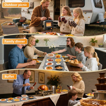 Warming Mat for Food Extra Large,36x16 Food Warming Mats for Countertop,Heating Mat for Food,Silicone Food Warmer Mat,Food Warmers for Parties Buffet,Warming Trays for buffets Party