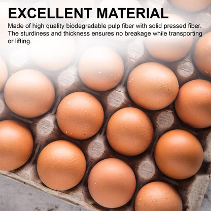 Biodegradable Pulp Fiber Egg Flats - 15 Pieces for Storing up to 30 Large or Small Eggs/Egg Crates That Make a Great Home for Roach Colony by MT Products
