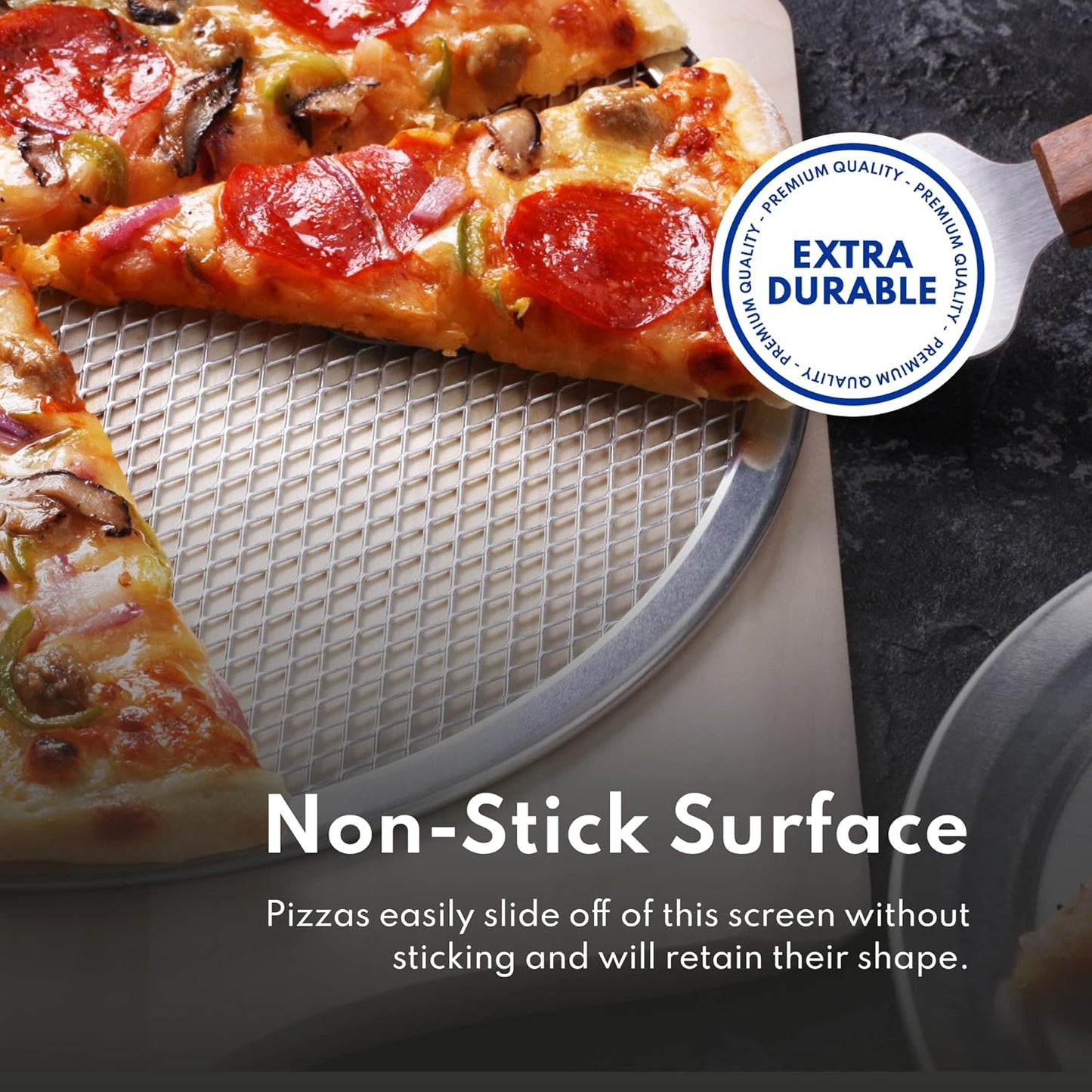 New Star Foodservice Restaurant-Grade Aluminum Pizza Baking Screen, 20-Inch (Pack of 1)