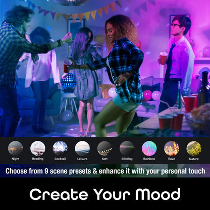 Geeni Smart LED Strip Lights,RGBWW Color Changing,Weatherproof,Timer & Scenes, Dimmable,Tunable White, Works with Alexa & Google Home 9.8ft