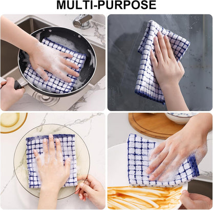 24 Pack 12 12 Inches Kitinjoy Cotton Terry Kitchen Dish Cloths, x Super Soft and Absorbent Dish Rags, Quick Drying Dish