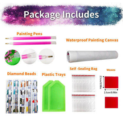 YALKIN Square 5D Diamond Painting Kits for Adults, Large Diamond Art Kits Full Drill Diamond Painting Kit for Adult Beginners, DIY Crystal Picture Art for Home Wall Decor 40 x 70cm/15.7 x 27.6in