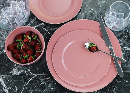 Calypso Basics Melamine Salad Plates Set of 6, 8.5 Inch, Gray, BPA-Free, Break-Resistant
