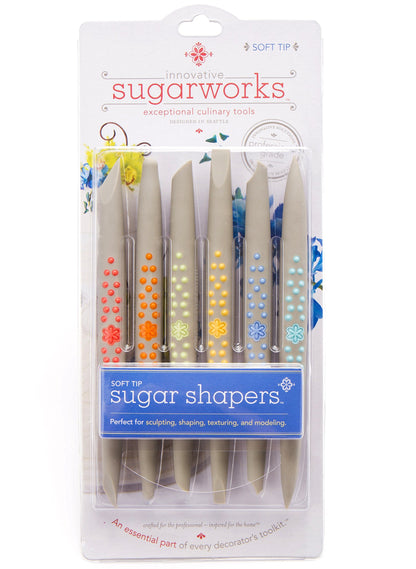 Innovative Sugarworks Sugar Shapers Fondant Cake Decorating Unique Tools, for Sugarcraft, Gum Paste, Modeling Chocolate (Pack of 6), Soft Tip, Regular