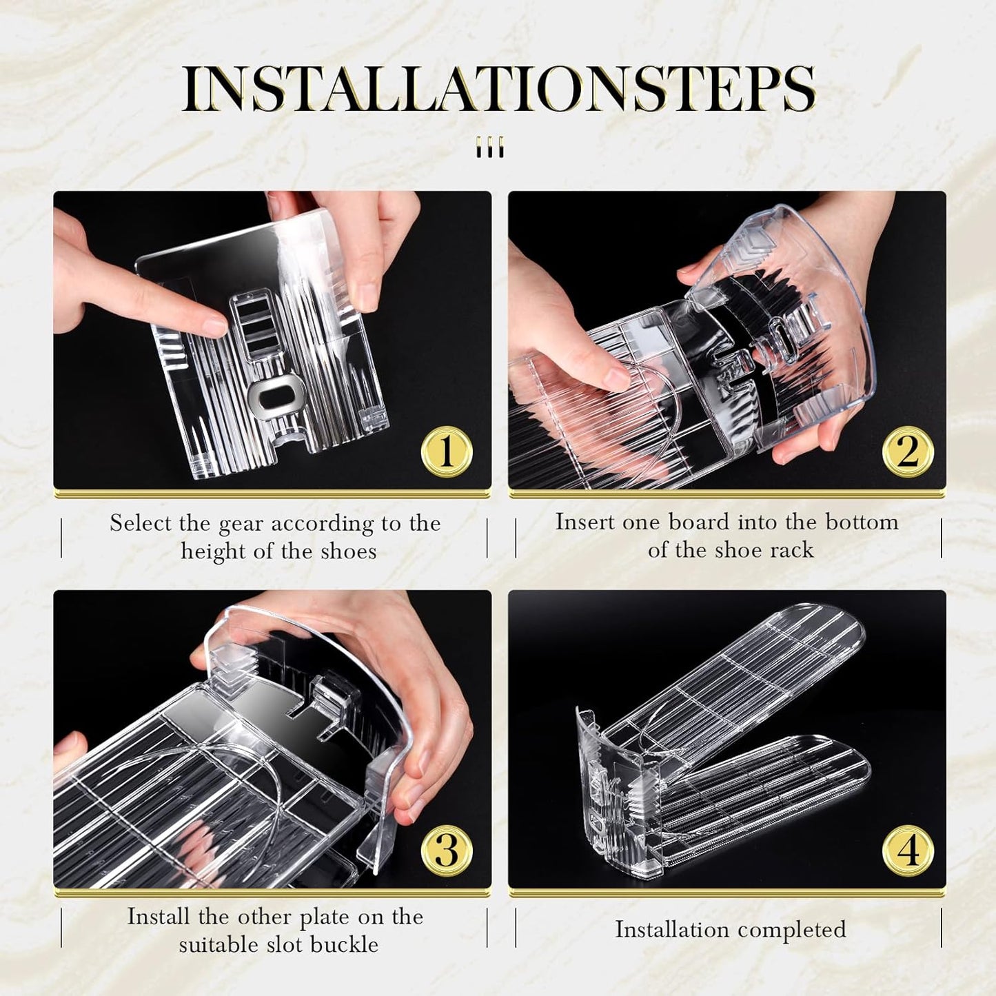12 Pack Stacker,3 50%,Double Closet Shoe Slots Organizer - Shoe Levels Adjustable,Space Savers Layer Holders