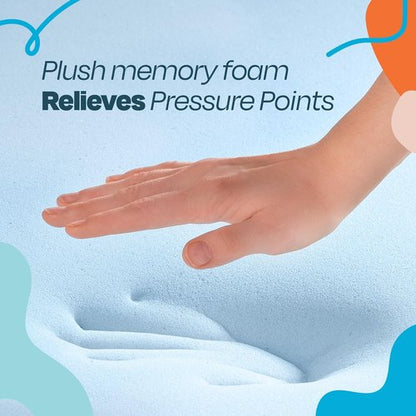 Linenspa Memory Foam Mattress Topper - 3 Inch Gel-Infused Cooling Foam | Small Twin Size, Plush Comfort