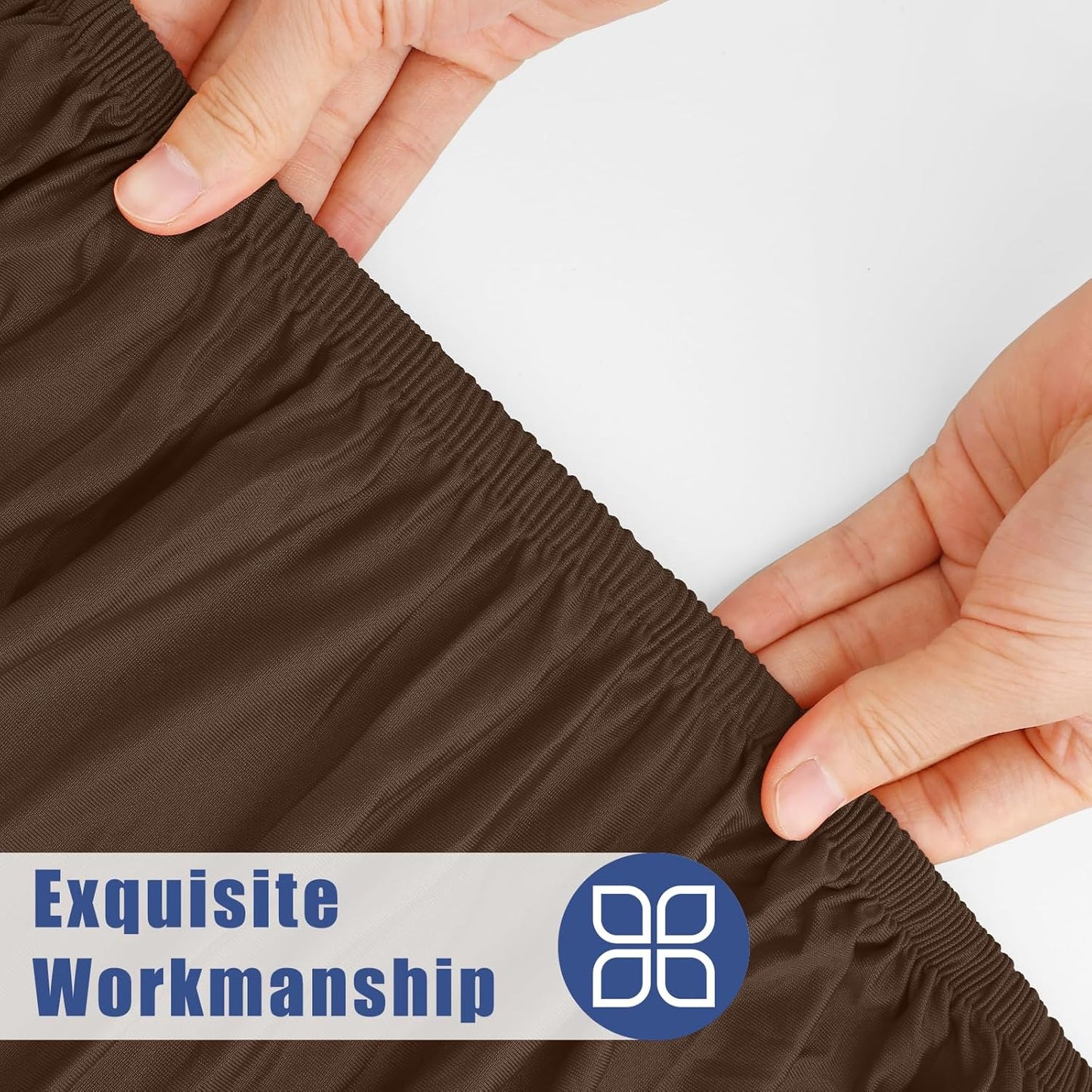 25"-30" Moosfor Round Spandex Tablecloth, Elastic Fitted Waterproof Tablecloths for Tables, Stretch Washable Picnic