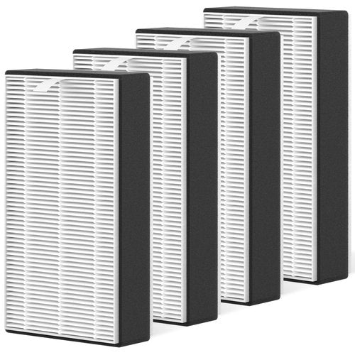 4 Packs F1 Repalcement Filter Compatible with 3M Filtrete C01 T02 Series FAP-C01-F1, FAP-T02-F1, FAP-C01BA-G1, FAP-T02WA-G1, FAP-ST02W and FAP-ST02N Air Purifi-er, Part# FAPF-F1-2P