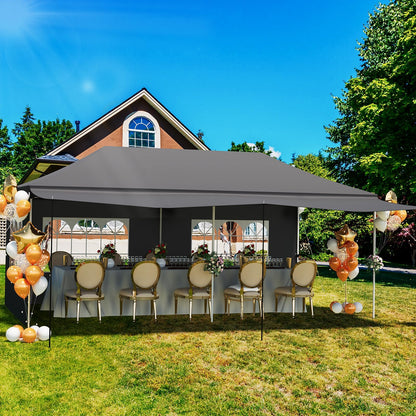 10x20 Pop Up Canopy Tent – Heavy Duty Party Tent with 6 Removable Sidewalls, 6 Sand Bags & Roller Bag, Waterproof UV-Protective Tents for Parties, Adjustable Height Instant Shelter