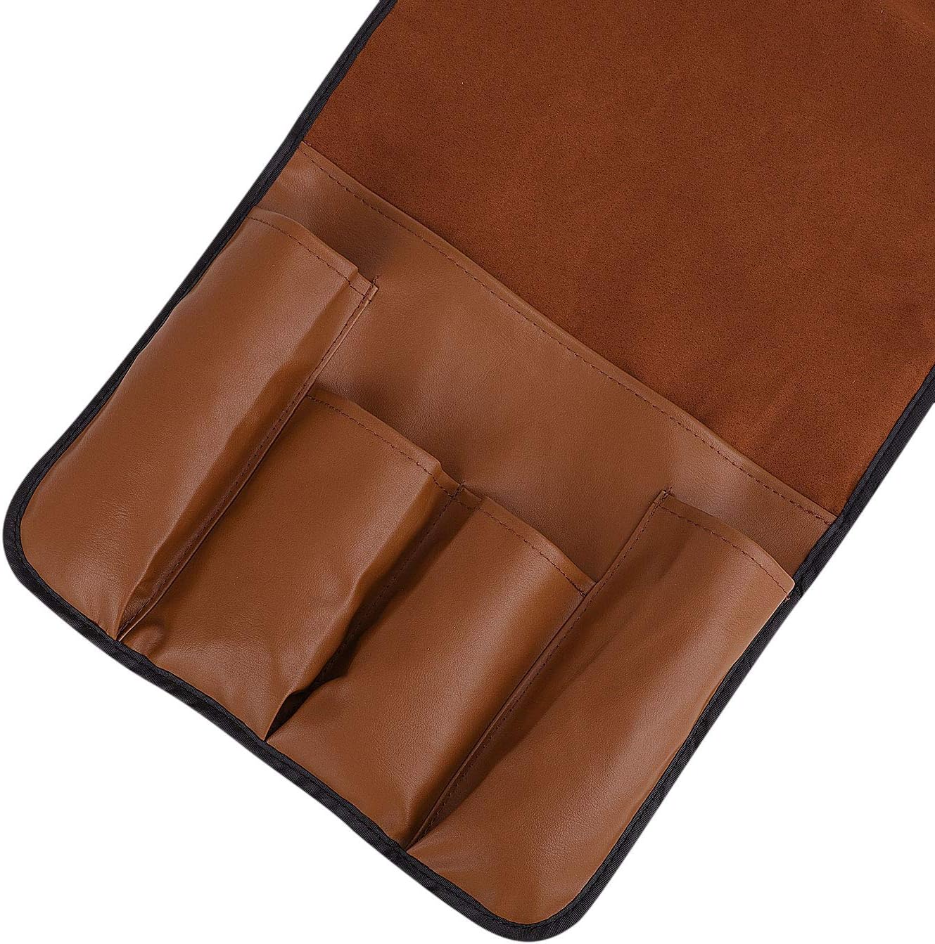 Leather Sofa Armrest Organizer with Pockets, Non-Slip Remote Control Holder for Couch, Armchair, Cell Phones, Magazines
