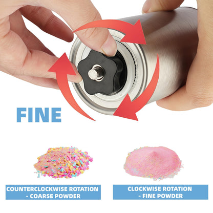 Pill Crusher Stainless Steel with Ceramic Burr for Fine Powder Grinding | Adjustable Manual Grinder for Elderly Care, Feeding Tube & Pet Pills