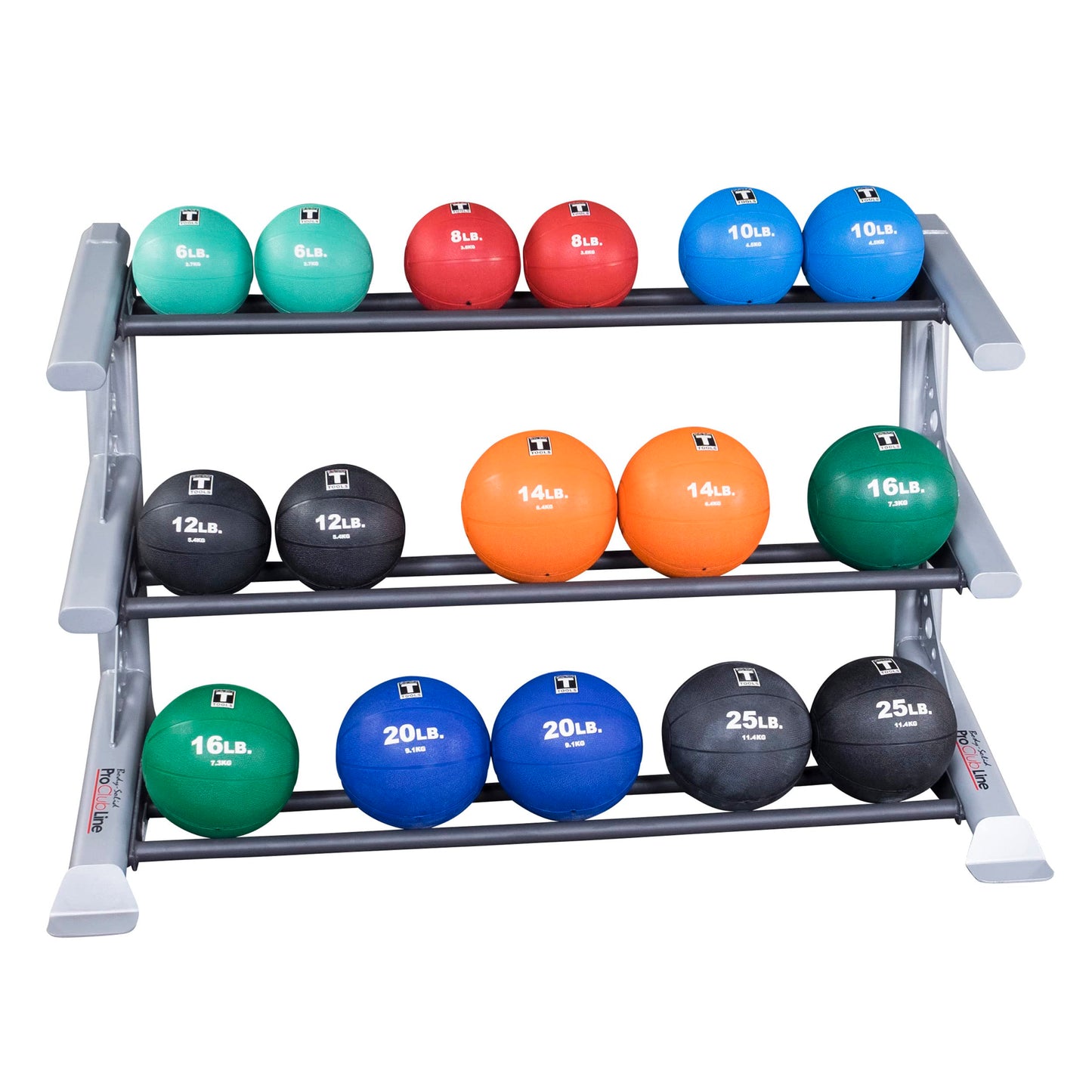 Body-Solid (SDKR1000MB) Pro ClubLine Storage Rack for Dumbbells, Kettlebells and Medicine Balls, Commercial and Home Gym Weight Rack