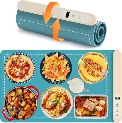 Warmer,6 Settings,Fast Warming Mat for Food, Home Essentials Food Temperature and Timer Heating, and Even Heat