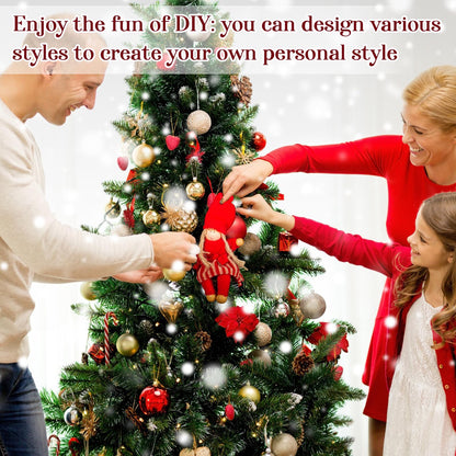 2 Sets Christmas Elf Upgrade Kit with Seam Ripper, Sewing Box Set, Glue Point Dots, Floral Stem Wire, Tweezers, DIY Glue, and U Shaped Scissors for Making Your Elf Flexible and Bendable Accessories