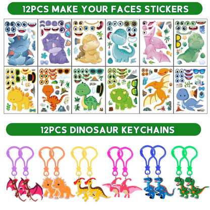 PLOUGVI 320PCS Dinosaur Birthday Party Decorations Favors Supplies, Dino Goodie Bags Fillers Stuffers for Kids Birthday Gifts