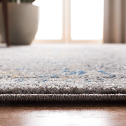 SAFAVIEH Evoke Collection Area Rug - 10' x 14', Dark Grey & Yellow, Boho Oriental Design, Non-Shedding & Easy Care, Ideal for High Traffic Areas in Living Room, Bedroom (EVK224G)
