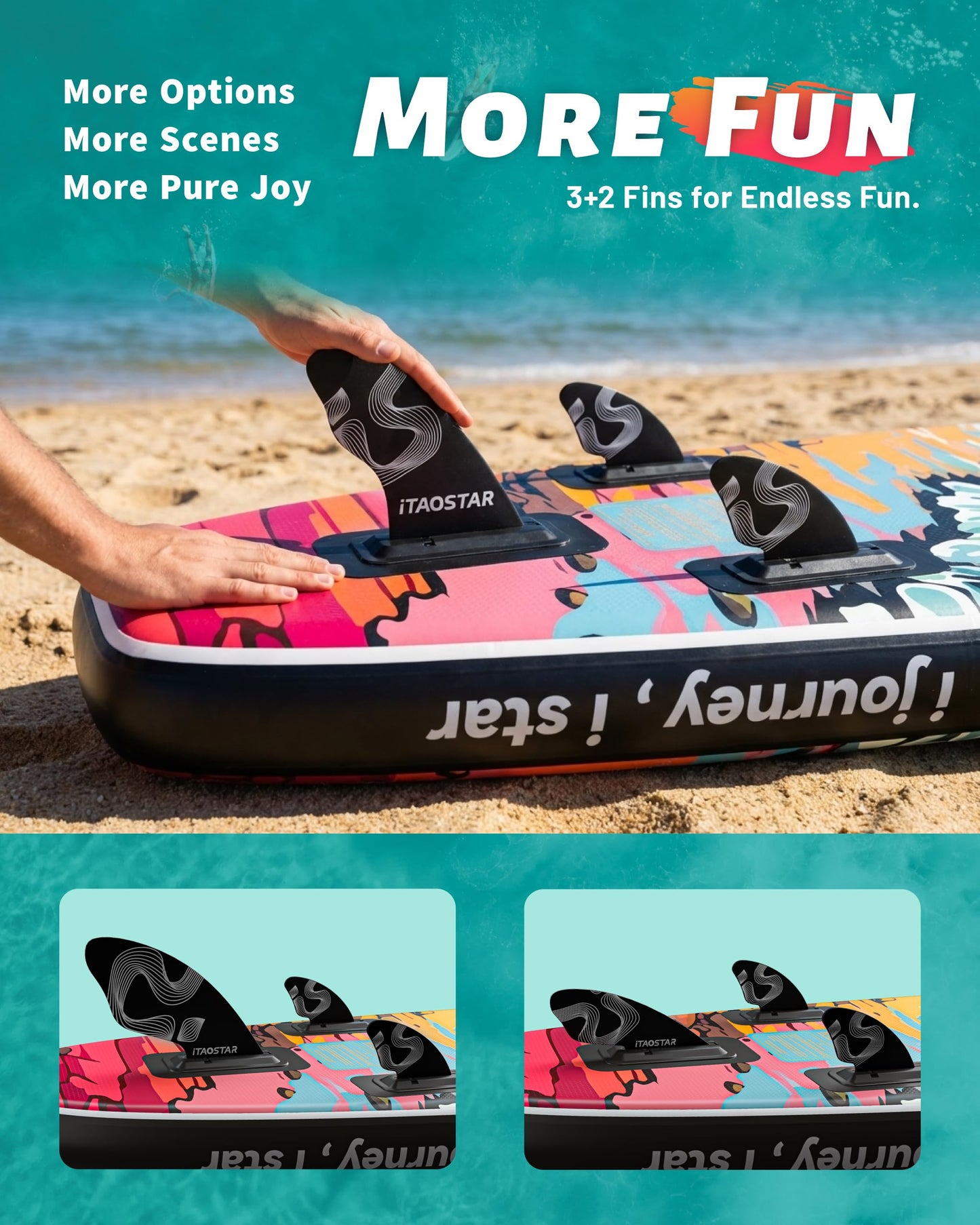 iTAOSTAR N02E 35" Extra Wide SUP for Enhanced Stability - Inflatable Stand Up Paddle Board - Premium Paddle Board Kit for Adults & Youth - All Skill Levels - Includes SUP Accessories