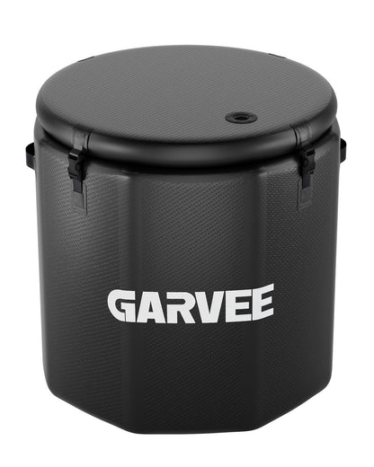 XXL Ice Bath Tub for Athletes, Compatible with Water Chillers, 186-Gallon Inflatable Cold Plunge Tub with Insulated Lid, Portable for Outdoor & Indoor Recovery (Black, 186Gallon)