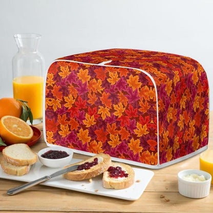 Thanksgiving Maple Leaf Toaster Cover, Dustproof 2 Slice Bread Maker Cover, Small Kitchen Appliance Protection