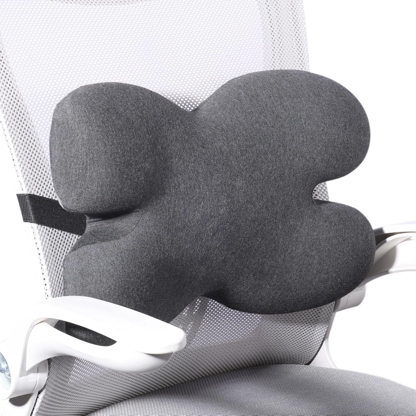 Lumbar Support Pillow for Office Chair, Memory Foam Back Cushion with 3D Mesh Cover for Lower Back Pain Relief