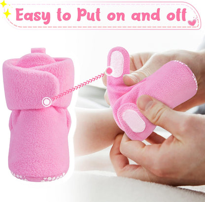 Pro Goleem Fleece Baby Booties - Warm, Cozy Slippers with Non-Slip Design | Unisex Newborn Gifts