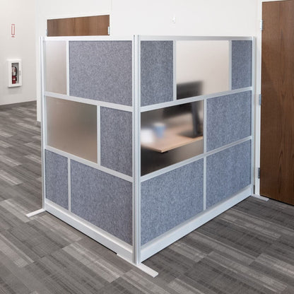 Luxor MW-7070-XFCG Modular Room Divider Wall System - 70" x 70" Add-On Wall
