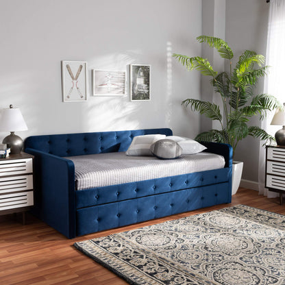 Baxton Studio Daybeds, Twin, Navy Blue