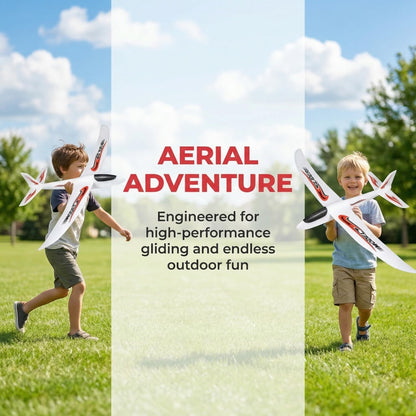 BESPORTBLE 2 Pack Kids Foam Airplane Toys 39 Inch Hand Throw Glider Planes for Outdoor Play and Hand-Eye Coordination