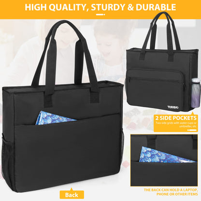 TORIBIO Diamond Painting Storage Bag for A3 Light Pad,Diamond Painting Carrying Case,with Extra Pocket for Diamond Art Supplies,Black,Bag Only