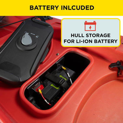 Old Town Ocean Kayak Malibu ePDL+ 120 Solo Sit-on-Top Recreational Pedal & Cruise Control Kayak, 12 ft, Horizon