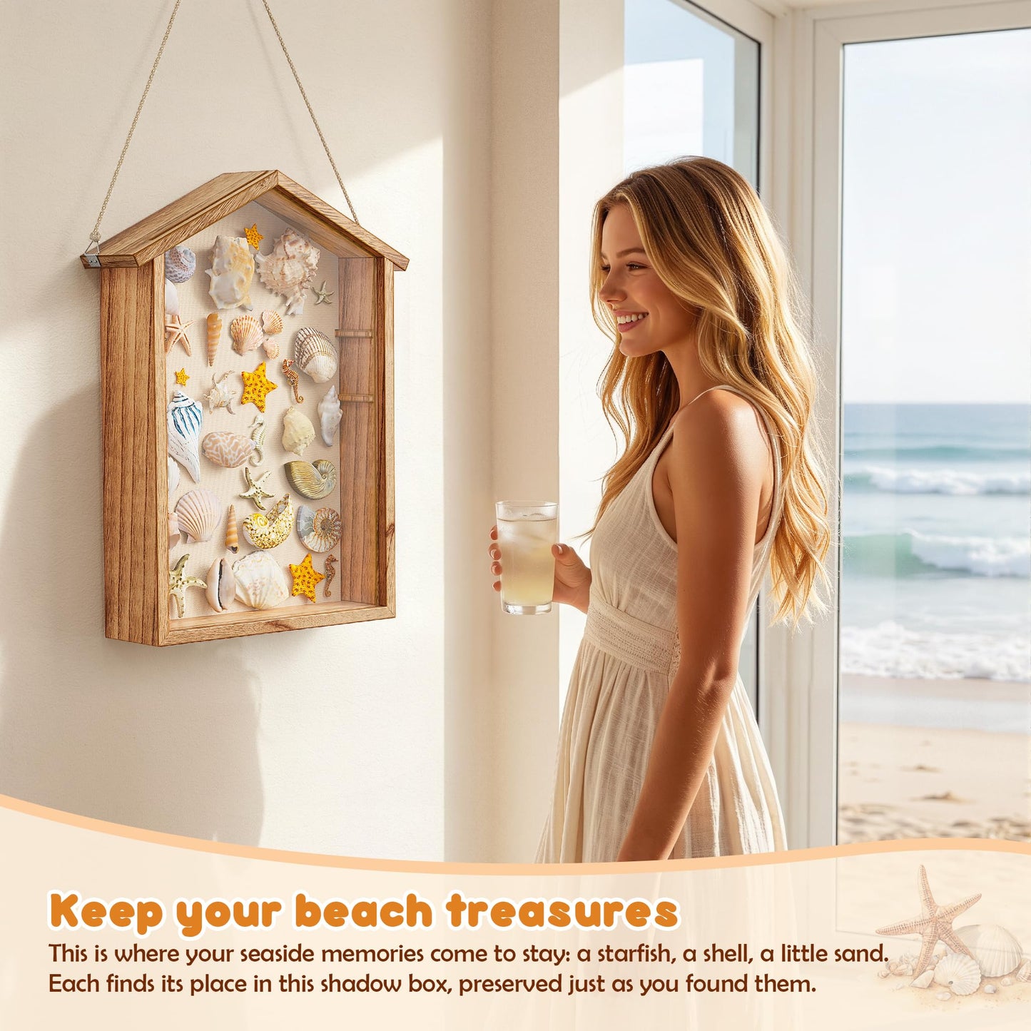 Yoimori Shadow Box Frame, 11x14 Large Shadow Boxes Display Cases, Rustic Burnt Memory Box for Flower Pressing, Seashell Display Box, Pet Memorial, DIY Picture Frames