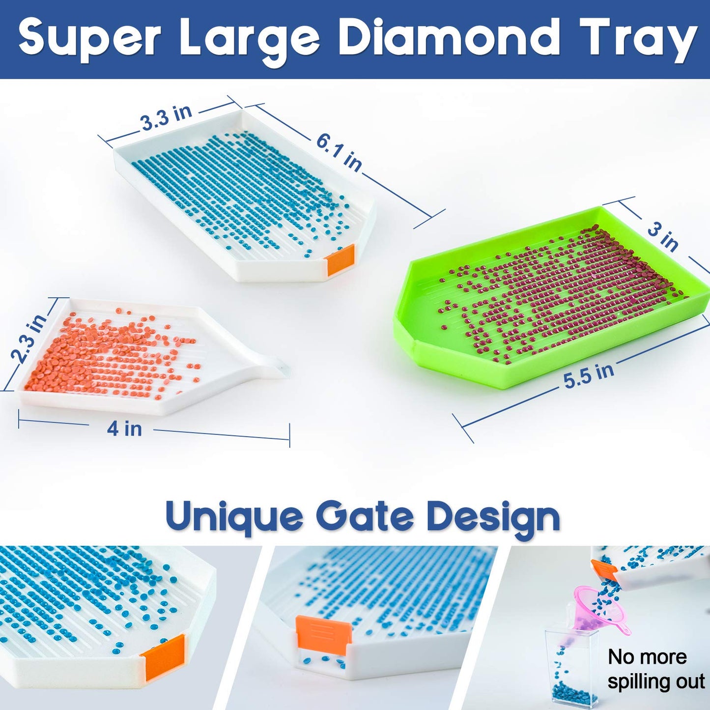 Suptikes 110pcs Diamond Painting Tools and Accessories with 44 Slots Diamond Painting Storage Containers for Adults or Kids, Apply to 5D Diamond Painting