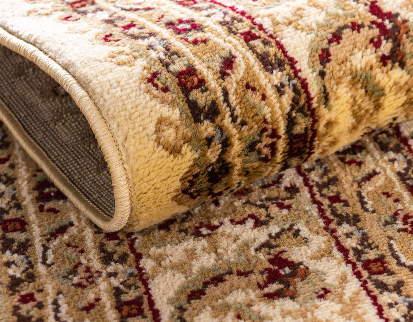 Unique Loom Voyage Collection Traditional Oriental Classic Intricate Design Area Rug (8' 0 x 10' 0 Rectangular, Ivory/Gold)