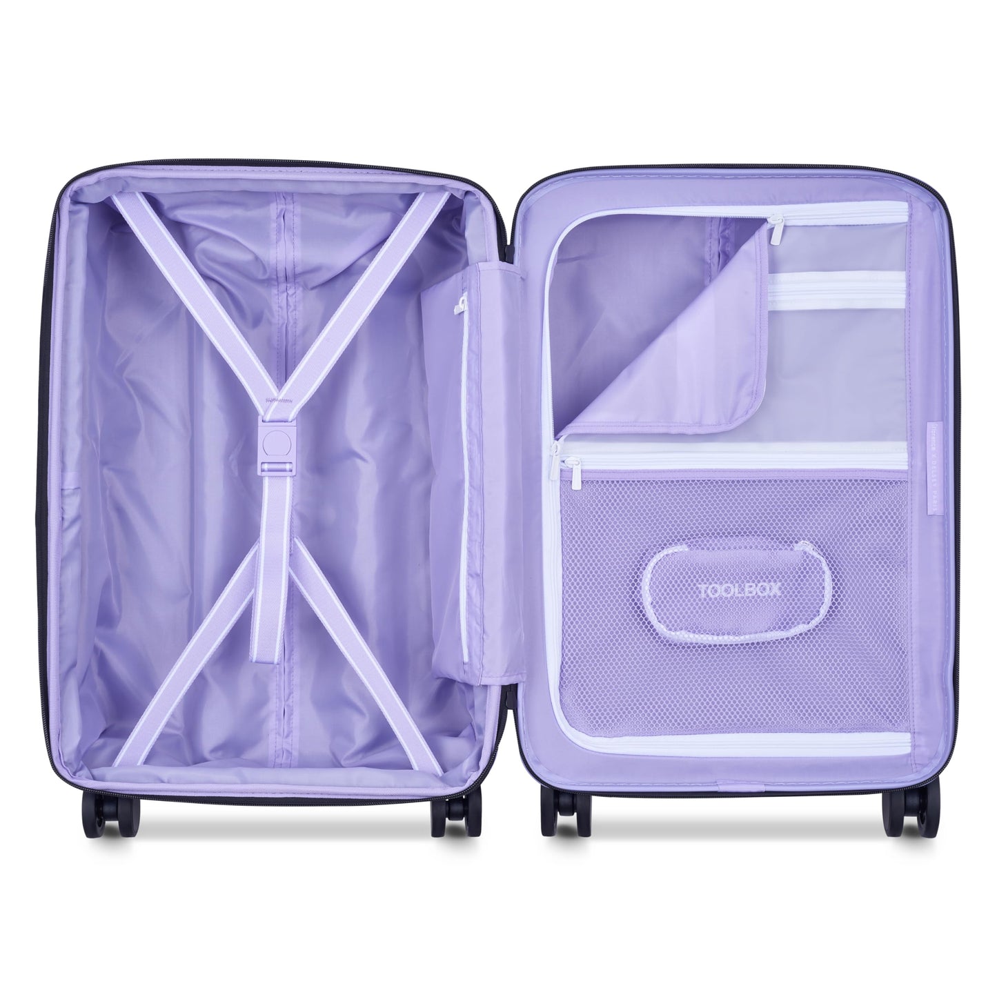 florence by mills Spin Me Away Hardside Expandable Luggage with Spinner Wheels, Lavender, 2 Piece Set (20/29)