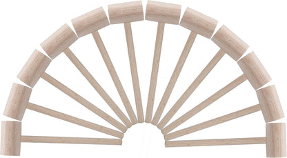12 Pack Hammers Wooden Crab Mallets Natural Hardwood Crab Lobster Seafood Crackers