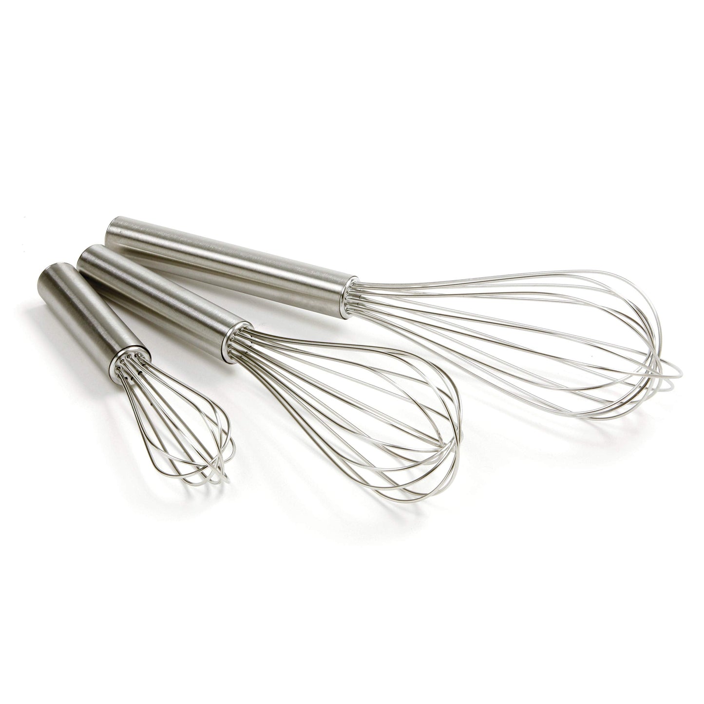 Norpro Balloon Wire Whisk Set of 3 Stainless Steel Stir/Mix/Beat 6" /8"/ 10"