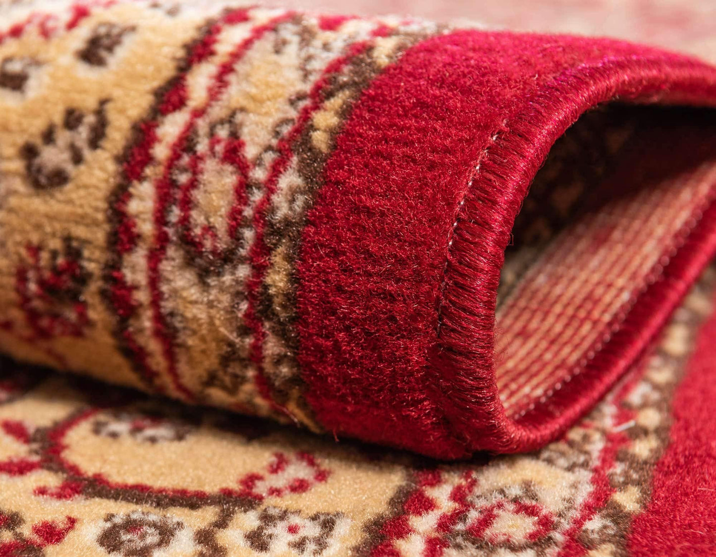 Unique Loom Reza Collection Traditional Persian Style Area Rug, 9 ft 10 in x 13 ft, Burgundy/Ivory